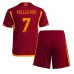 Günstige AS Roma Lorenzo Pellegrini #7 Babykleidung Heim Fussballtrikot Kinder 2023-24 Kurzarm (+ kurze hosen)